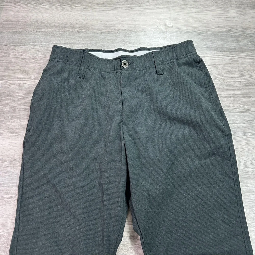 Under Armour Pants Mens 30x30 Gray‎ Woven Elastic Waist Vented Casual 1377358